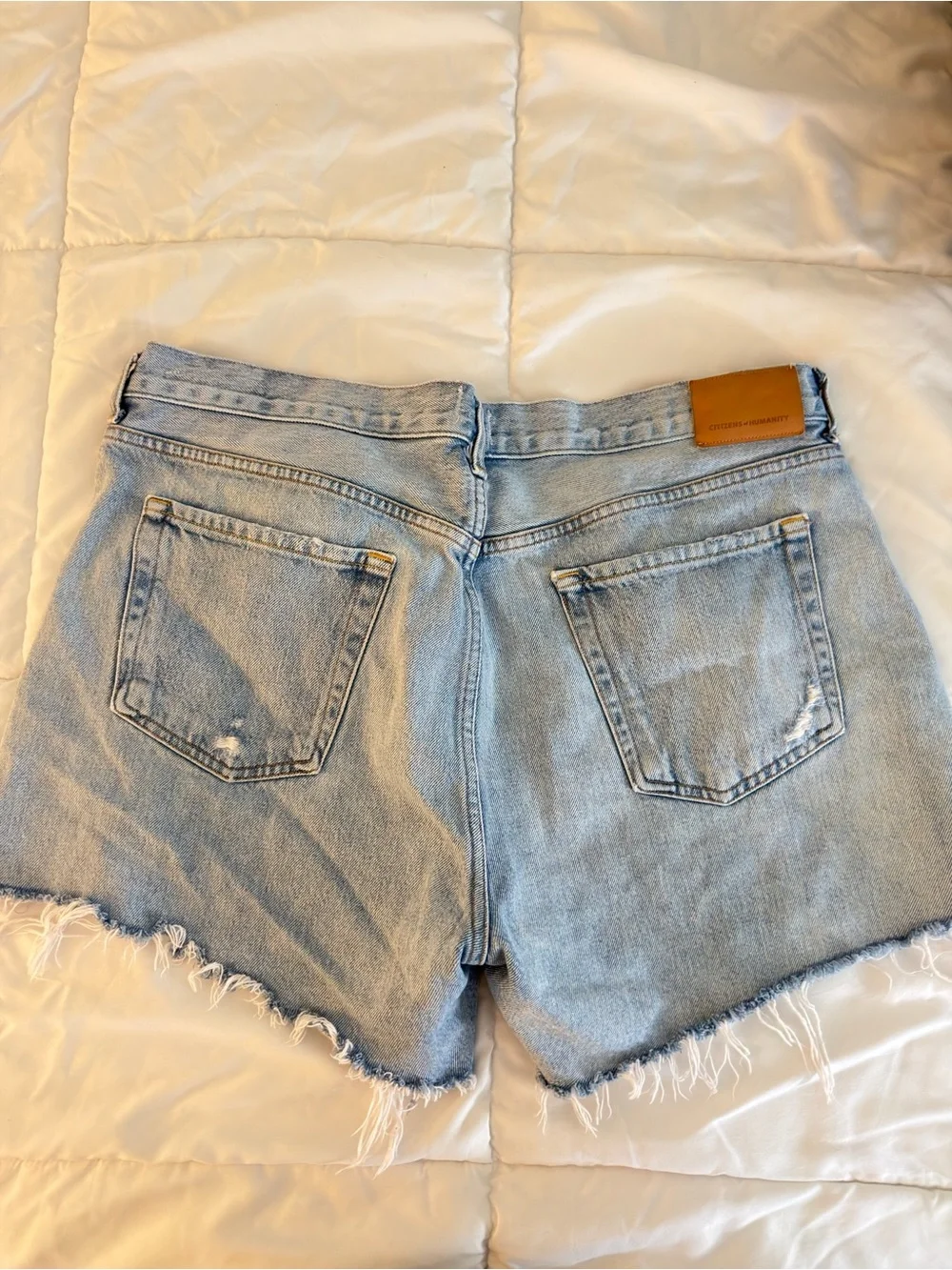 Citizens of Humanity Annabelle Long Light Wash Denim shorts